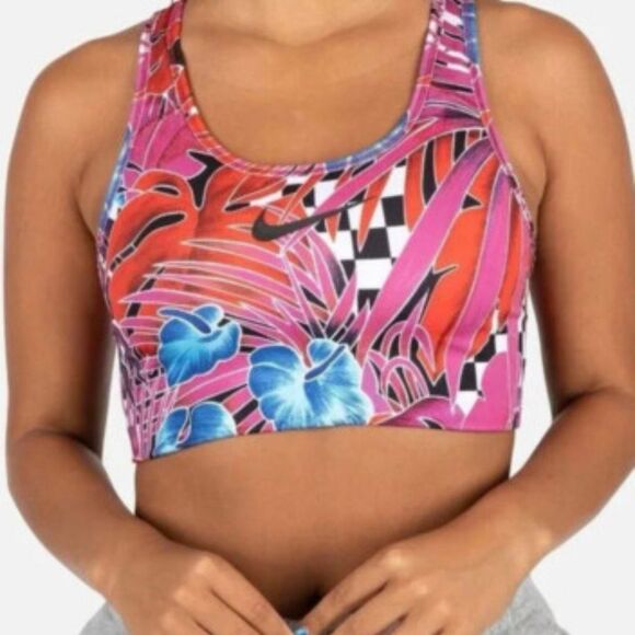 Nike Hyper Femme Floral Sports Bra Medium Multicolor Dri-FIT Racerback - Picture 1 of 6